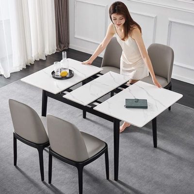 Bàn ăn thông minh kéo dài mở rộng mặt đá nhập khẩu cao cấp