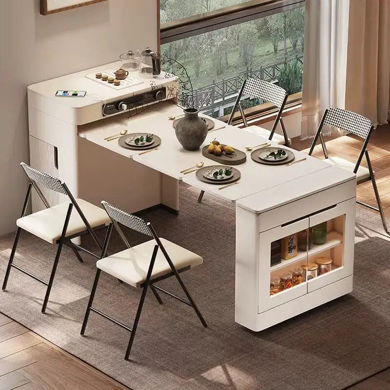 bàn ăn đảo bếp gấp gọn thông minh
